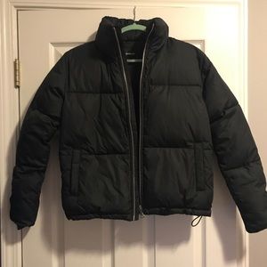 Express Zip Front Short Puffer Coat